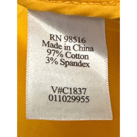 Coldwater Creek Womens Yellow Jacket Size 8 Cotton Spandex Button Up - Picture 6 of 9